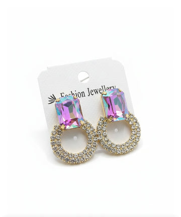 ROUNDED WITH MULTI STONE EFFECT EARRING BY STARLIVEN