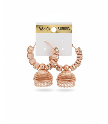 INDIAN DROP DOWN COPPER EARRING