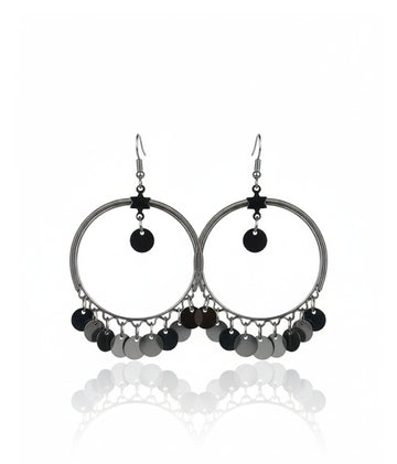 BLACK FLORA EARRING