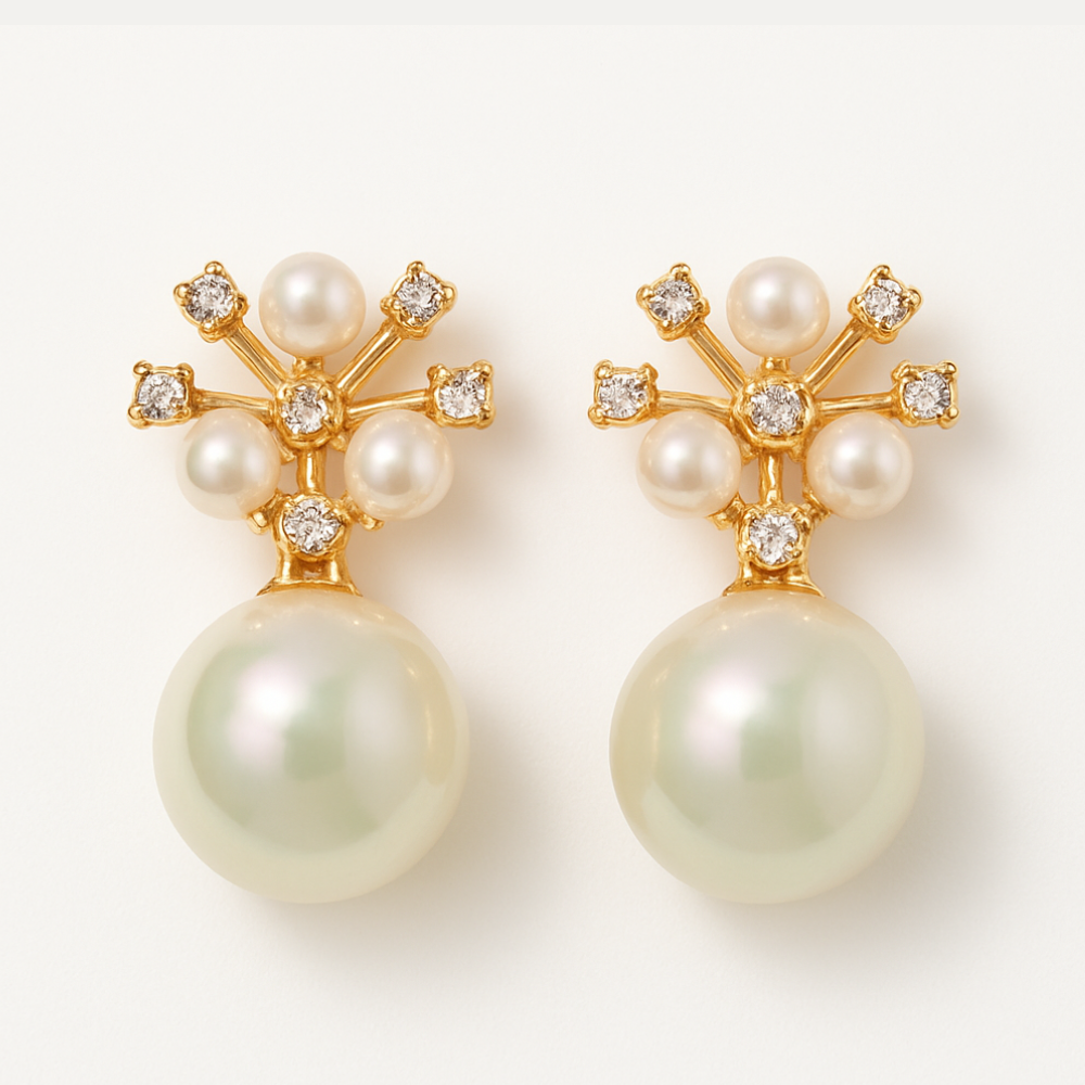 STAR STONE WITH LOVE DOVE EARRING