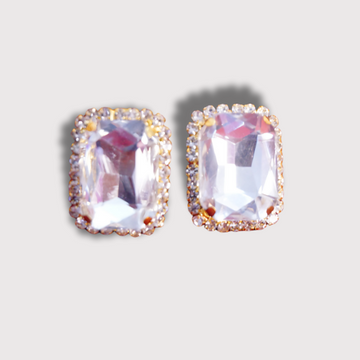 DIAMOND SHAPE DROP EARRING SILVER