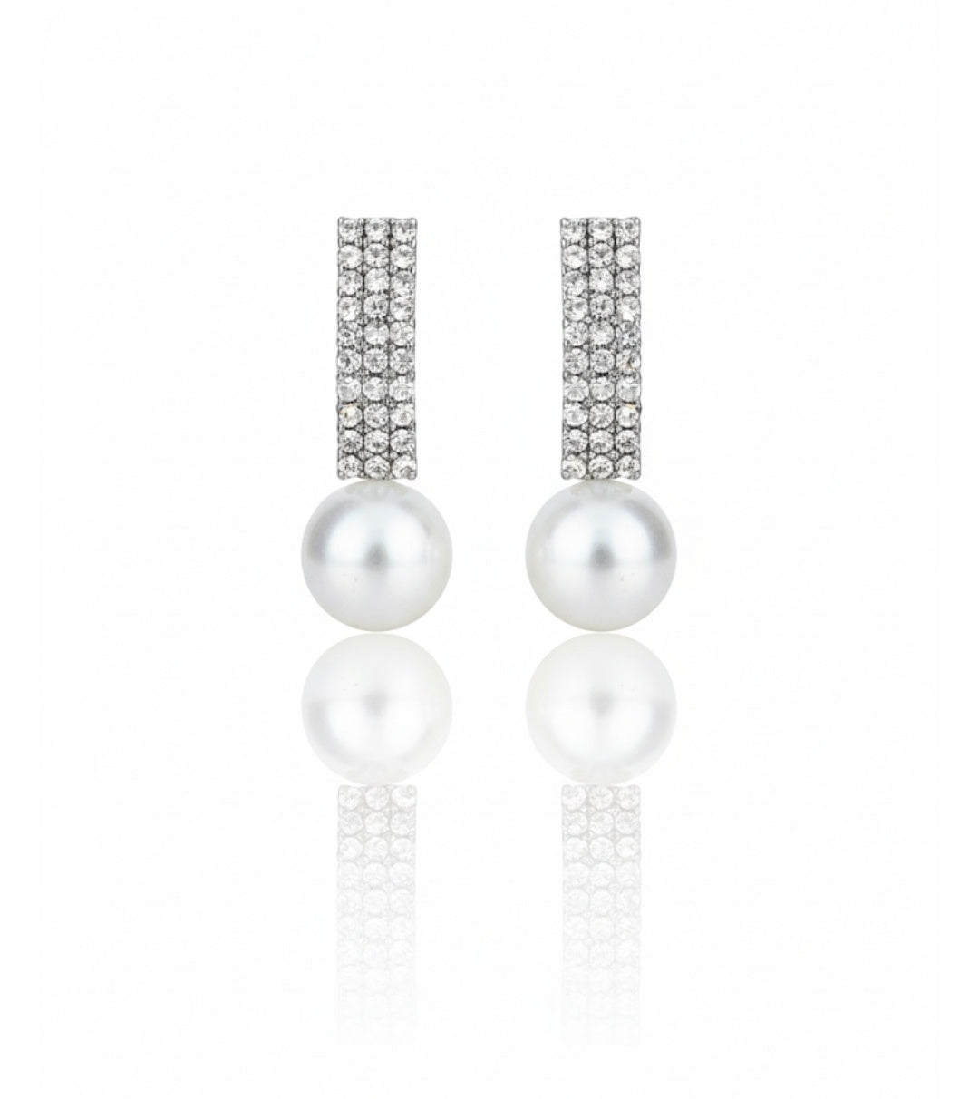 DIAMOND WITH STONE EFFECT EARRING