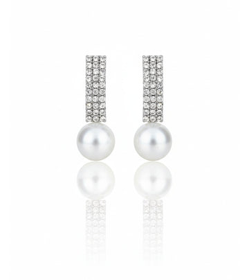 DIAMOND WITH STONE EFFECT EARRING