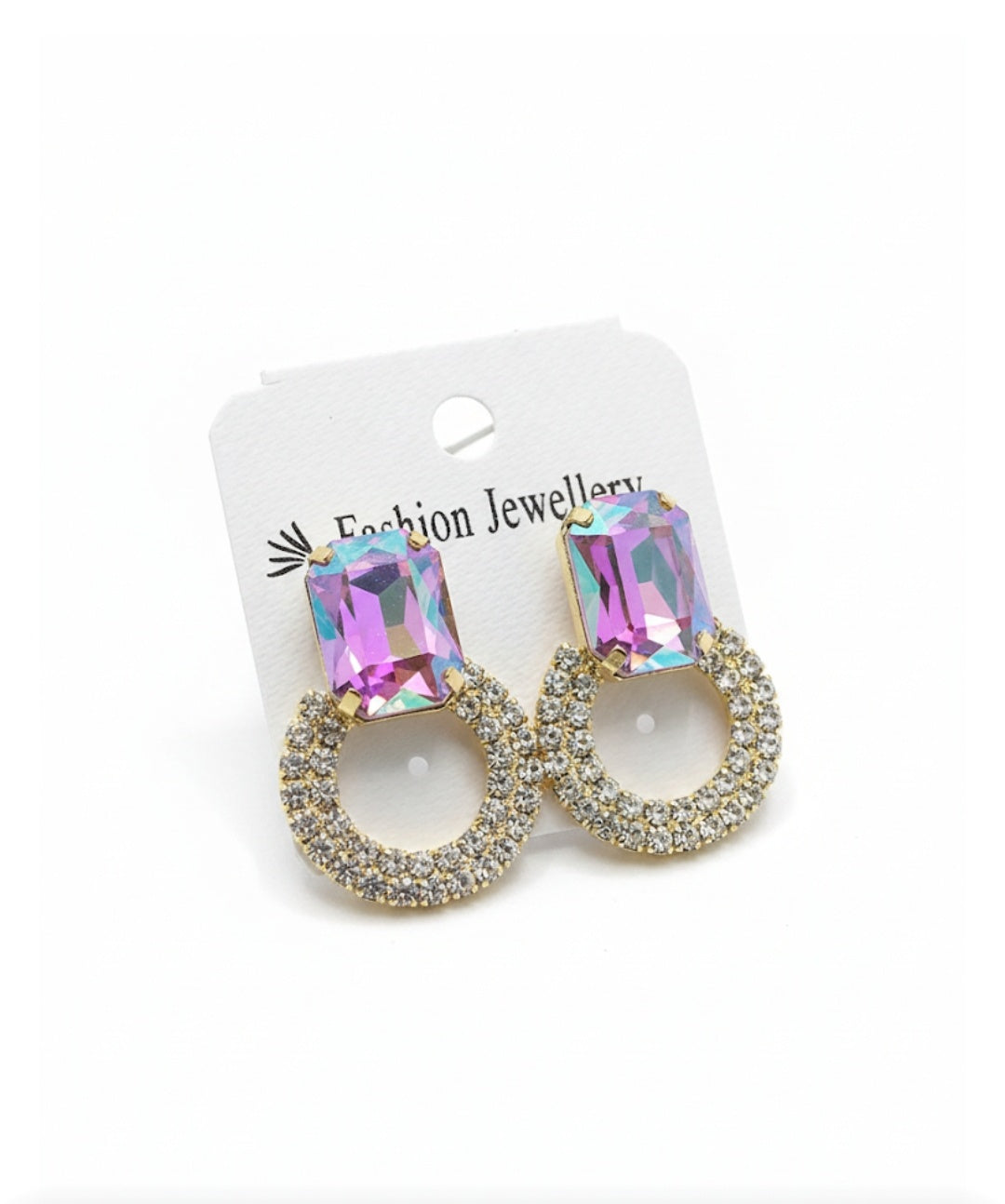 ROUNDED WITH MULTI STONE EFFECT EARRING BY STARLIVEN