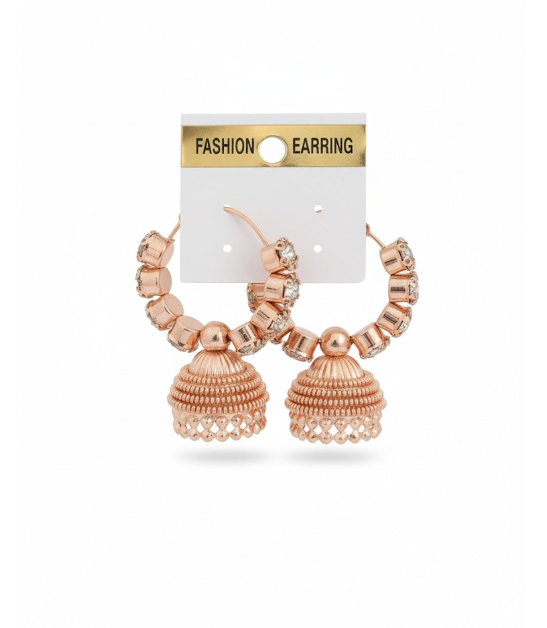 INDIAN DROP DOWN COPPER EARRING